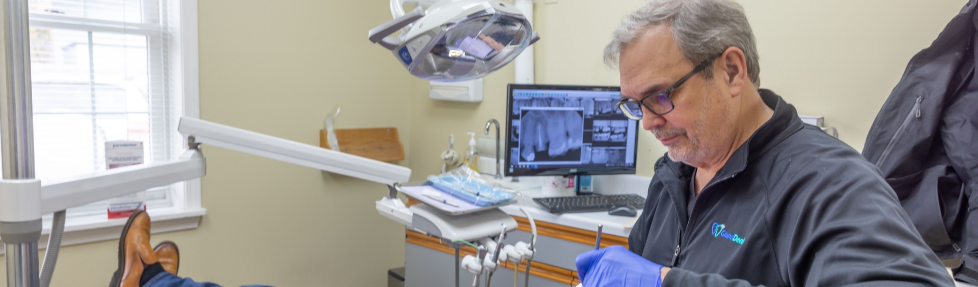 South Elgin dentist treating a dental patient
